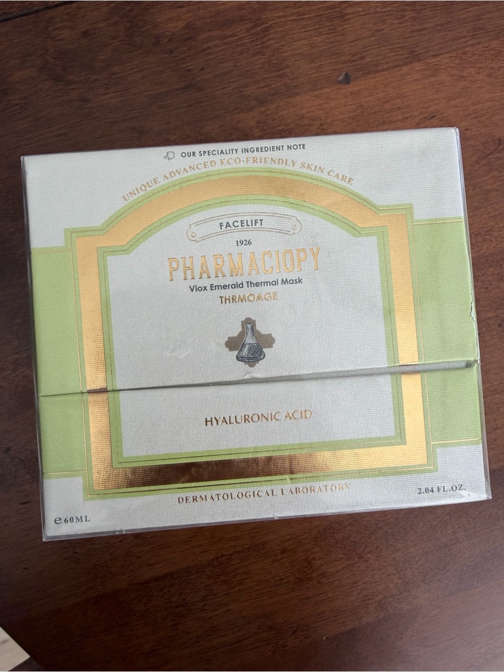 PHARMACIOPY Viox Emerald Thermal Mask - Green & Gold Packaging